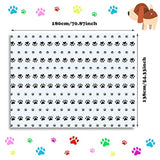 2 Pieces Puppy Paw Print Plastic Tablecloth Disposable Table Cover Puppy Themed Birthday Party Decorations For Dog Party Supplies (White,71 X 54 Inch)