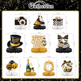 Happy New Year Party Decorations Bundle Honeycomb Centerpieces Table Toppers