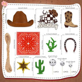 Cowboy/Cowgirl Cake Topper with Hat & Scarf for Western Birthday or Baby Shower