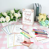 Baby’S First Abc Book Baby Shower Activity & Keepsake Game, A To Z Animal Coloring Cards With 24 Watercolor Pens, Fun & Interactive Baby Shower Game For Guests, Unique Guest Book Alternative (Boho)