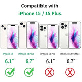 Compatible With Iphone 15 And 15 Plus Camera Lens Protector, Anti-Scratch Tempered Glass Len Screen Protector Shockproof Full Protective Camera Cover Case Friendly Lens Cover-Black