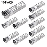 10Pack 10G Sfp+ Lc Module, 10Gbase-Sr Multi-Mode Ethernet Transceiver, 850Nm Mmf Up To 400M Compatible With Cisco, Meraki, Ubiquiti, Mikrotik, Netgear, Hpe, Tp-Link, Aruba And More