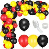 127 Pieces Red Yellow Black Balloons Arch Kit Birthday Party Supplies Garland Arch Baby Bridal Shower Wedding Party Backdrop Cartoon Mouse Theme Decorations