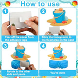 12Pcs Summer Beach Honeycomb Centerpieces Summer Pool Honeycomb Table Decorations Pools Party Tables Centerpieces Hawaiian Theme Birthday Table Topper For Pool Party Beach Favor Supplies