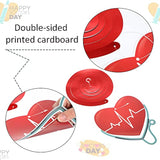 Nurse Graduation Party Swirl Decorations: Red and Blue Foil, 30pcs