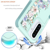 Mint Green/Magnolia Samsung Galaxy A36/A56 5G Phone Case with Floral Design