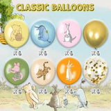 48Pcs 12Inches Winnie Balloons For The Pooh Baby Shower Decorations?Winnie Balloon Arch Kit?Winnie Balloons For Birthday?Gender Reveal Decorations Baby Shower Wild One Party Deocrations Supplies