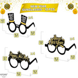 12 Pcs 2026 New Year Glasses Party Eyewear Decorations