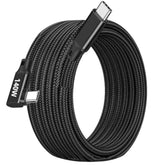 140W Usb C Cable Cable 15Ft, Long Right Angle Type C To C Fast Charging Cord For Iphone16/15 Pro Max, Macbook Pro, Macbook Air, Mac,Ipad Pro, Samsung Galaxy S25/S24
