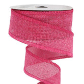 Hot Pink Ribbon Wired 1.5 Inch Pink Wired Ribbon Pink Burlap Ribbon Wi