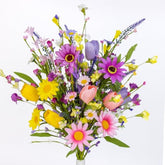 12 Pcs Artificial Spring Flowers 17 Inches Pastoral Easter Flowers Colorful Spring Florals Stems With Wildflowers Tulips For Vase Table Centerpiece Indoors Decoration