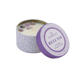 – Release Crystal-Infused Scented Candle With Healing Amethyst & Lavender Essential Oils, Hand-Poured Premium Coconut Wax, Luxury Gift, 6 Oz