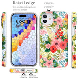 Modern Floral Pattern iPhone 11 Case 6.1" Slim Soft TPU Shockproof Cover Protective Phone Case for Women Girls