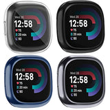 4 Pack Fitbit Sense 2 Versa 4 Screen Protector Case TPU Bumper