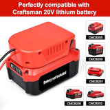 For Power Wheel Adapter For Craftsman 20V Battery, Dock Battery Adapter With Fuse,14 Gauge Wire Power Tool Converter For Rc Toys,Rc Car, Robotics, Work Lights,1 Pack-Red (No Battery)