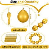 80Pcs 10-Inch Gold Link Balloons for Wall Arch, Chains, Party Decorations