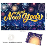 Large Fabric Happy New Year 2025 Backdrop Banner for Party Decorations