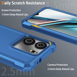 Blu View 5 Case with Tempered Glass Slim Soft Silicone Blue