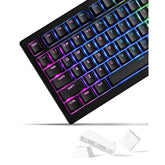 X Xvx Doubleshot Pbt Keycaps 60 75 100 Percent - Shine Through Keycaps, For Mechanical Keyboards, Full 137 Key Set, Oem Profile, Backlit - Black