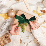 3 Rolls Christmas Velvet Ribbon Single Face Velvet Ribbon Vintage Velv