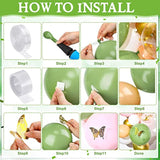 Fairy Birthday Balloon Garland Kit: Butterfly Cake Topper, 154-Piece Party Decorations