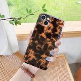 For Iphone 13 Case Tortoise Cheetah Leopard Print Cute Trendy Animal Pattern Design Flexible Soft Tpu Protective Women Girls Grily Brown Shockproof Phone Cover For Iphone 13