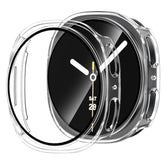 2 Pack Case Compatible With Samsung Galaxy Watch 8 40Mm With Built In Tempered Glass Screen Protector, Hard Pc Case Scratch-Resistant Overall Protective Cover- Transparent