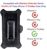 2 Pack Replacement Belt Clip Holster Compatible with Otterbox Defender Series Case iPhone 17 Pro Max ONLY(Case Not Included)