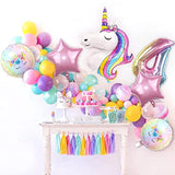 Unicorn Balloons Unicorn Birthday Party Decorations For Girls Foil Balloons Set Macaron And Rainbow Balloon Wedding Baby Shower Party Supplies (4)