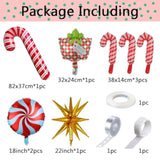 Christmas Balloon Garland Arch Kit, 157Pcs Red Green Gold Latex Balloons With Candy Cane Merry Christmas Foil Balloon For Xmas Holiday New Year Lollipop Party Decorations (Red Green)