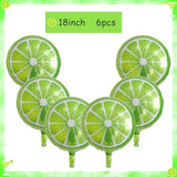10Pcs Margarita Balloon Lime Fruit Balloons Lemon Mylar Balloons For Margs And Matrimony Bachelorette Summer Fruit Themed Birthday Baby Shower Wedding Party Decorations