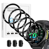 (5+3) Compatible For Garmin Forerunner 970/570 47Mm, 5 Pack Watch Screen Protector + 3 Pack Dust Plug, Pmma And Pet (Not Tempered Glass) Ultra Thin Hd Full Coverage 3D Curved Edge Anti-Scratch