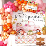 Little Pumpkin Baby Shower Balloon Arch Kit: Fall Party Decor with Backdrop