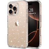 For 16 Pro Max Case Glitter, Clear Glitter Sparkly Shiny Bling Sparkle Cute Cover, Anti-Scratch Soft Tpu Slim Fit Shockproof Protective Phone Cases For Women Girls, Clear Glitter