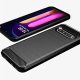 For Lg V60 Thinq Case,Lg V60 Case Shock-Absorption Flexible Tpu Rubber Full-Body Protective Phone Cover For Lg V60 Thinq(Black)