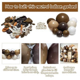 Brown Nude Balloon Arch Kit Neutral White Sand Coffee Tan Cream Garland for Party Decor