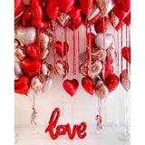 Valentines Day Balloons Kit Anniversary Decorations With Love Foil Balloons Heart Foil Balloons Rose Petal For Valentines Day Decorations Romantic Special Night Will You Be My Girlfriend