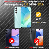 Compatible With Samsung Galaxy A16 5G & 4G Case With Hd Screen Protector, Heavy Duty Rugged Full-Body Shockproof Bumper Military Grade Protection, Mint Green