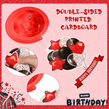 30 Pcs Red And Black Happy Birthday Hanging Swirls Party Decors Birthday Party Hanging Swirl Decorations Red Streams Ceiling Decors For Party Decorations Supplies