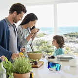 Elegant And Versatile White Marble Phone Stand With Sound Amplification Round Phone Holder Function For Desk,Kitchen,Bathroom,And Bedside