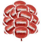 12 Pieces 21 Inches Large Foil Football Balloons, Football Shaped Aluminum Foil Balloons For Sports Themed Superbowl Party Supplies Birthday Decorations