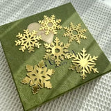 6pcs Acrylic Christmas Snowflake Cake Topper Gold Winter Decorations