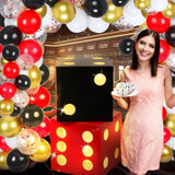 12 Pcs Large Dice Favor Boxes With Light 11.8 Inch Casino Party Decorations Giant Dice Box Jumbo Balloon Boxes Casino Birthday Party Las Vegas Casino Game Night Table Decor