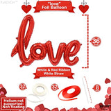 , Red Love Balloon Letters - Large 36 Inch, Pack Of 28 | Red Heart Bal