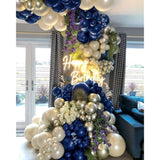 93Pcs Navy Blue Balloon Garland Kit - White, Royal Blue, Gold Balloons for Party