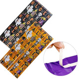 2 Pack Halloween Foil Fringe Curtains 3.3x6.6ft with Boo Ghost Pattern & Bat Stickers