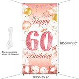 Rose Gold 60Th Birthday Party Decoration For Woman, Rose Gold 60Th Bir