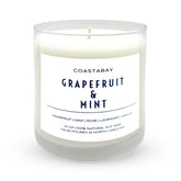 Mint And Grapefruit Candle | Summer Citrus Candles, Handmade In Usa, All Natural Organic 100% Soy Jar Candles, Long Lasting 50+ Hour Burn, 10Oz