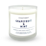 Mint And Grapefruit Candle | Summer Citrus Candles, Handmade In Usa, All Natural Organic 100% Soy Jar Candles, Long Lasting 50+ Hour Burn, 10Oz