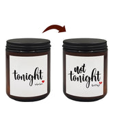 Tonight Not Tonight Double-Sided Candle (1 Pcs), Bridal Shower & Bachelorette Gift, Scented Candle For Bedroom